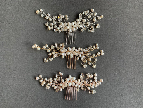 STECKKAMM mit Perlen und Kristallen