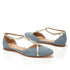 BRONTE - flacher Brautschuh in Hellblau und Gold - Rachels Simpson 3