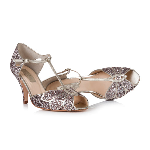 Mimosa - Glitter-Brautschuh // Auslaufmodell stark reduziert