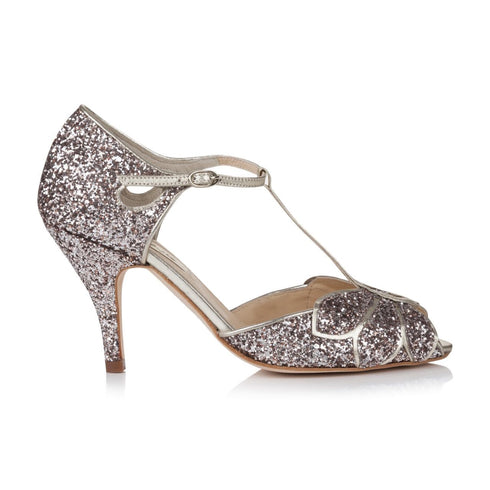 Mimosa - Glitter-Brautschuh // Auslaufmodell stark reduziert