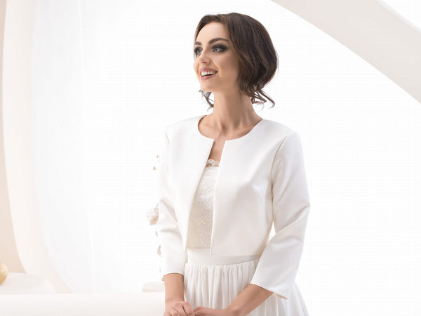 klassische BRAUTJACKE - ivory