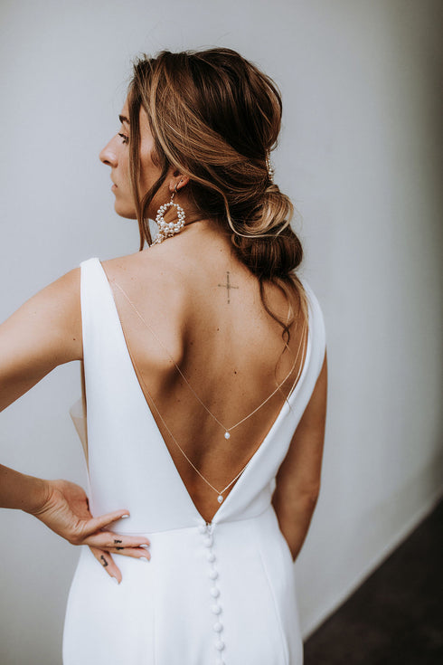 POLLY // Rückenkette mit Perlen zum Einhängen