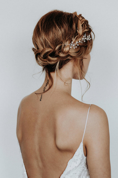 PÜPPI - zartes HAARBAND mit Perlen und Kristallen