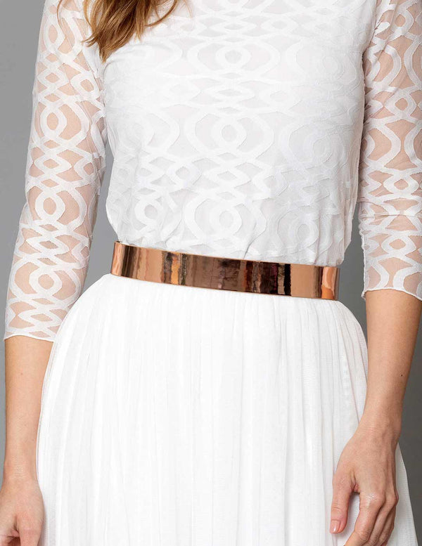 GÜRTEL breit ROSÉGOLD - Metallic Look